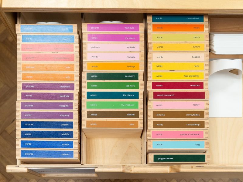 Montessori Materialien, Schublade